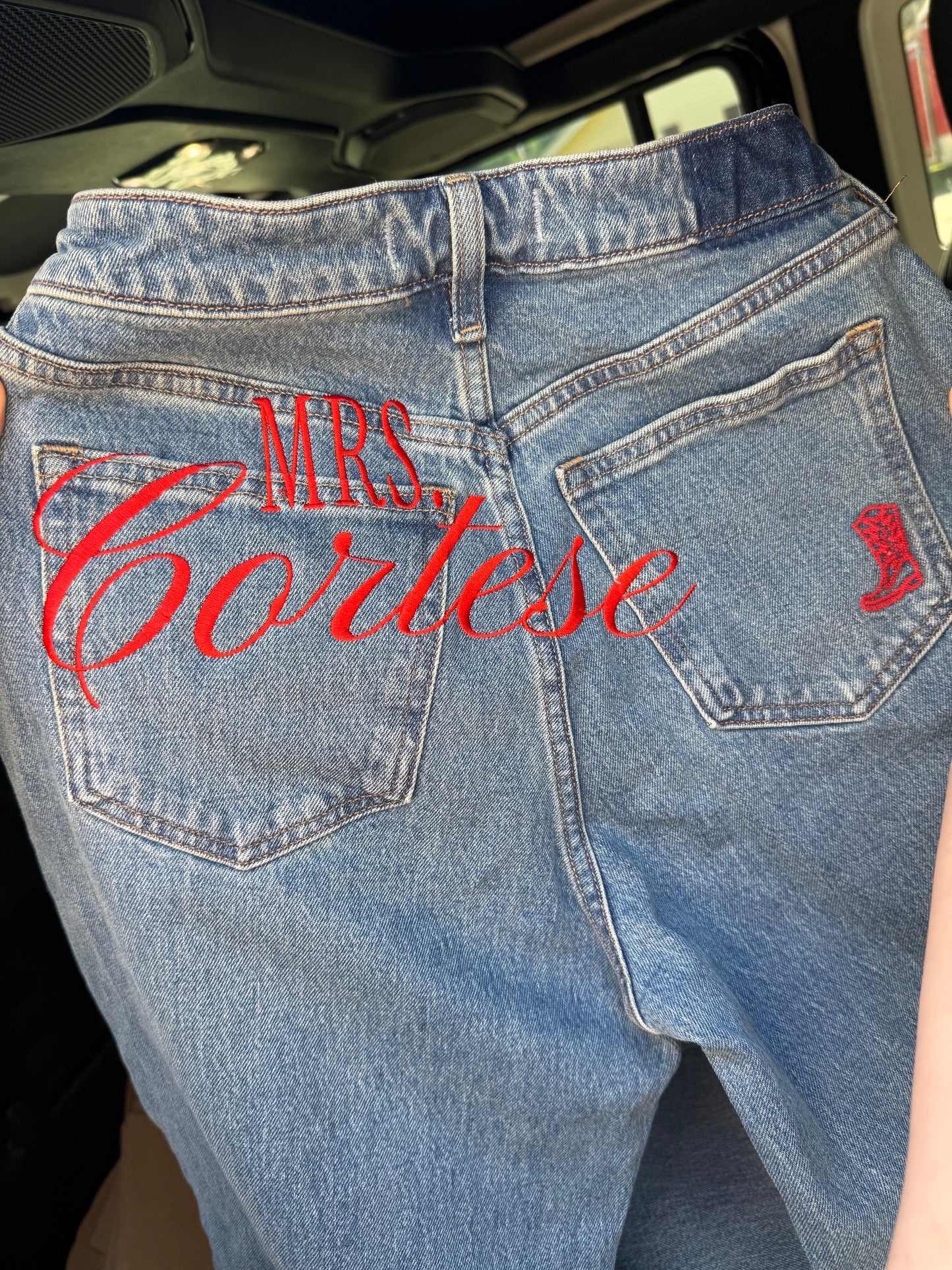 Custom Embroidered Jeans