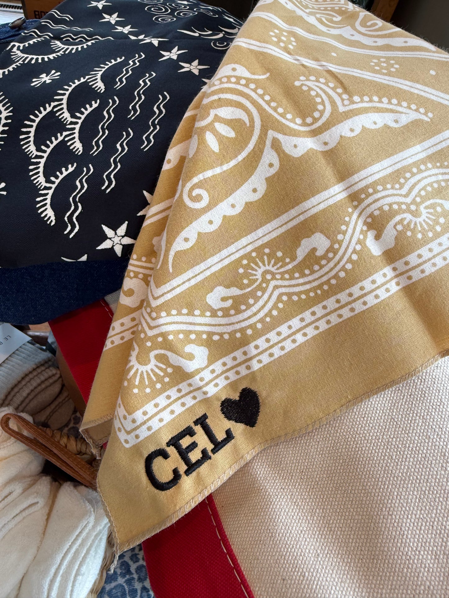 Custom Embroidered Bandana – Personalized for You or Your Bag