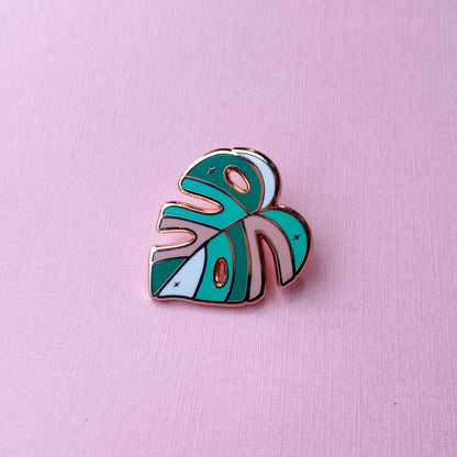 Mermaid Monstera Leaf Pin | Plant Lover Enamel Pin
