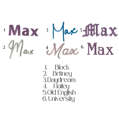 Custom Heart Embroidered Heart Charm