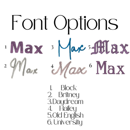 Custom Embroidered Line Art Dog Sweatshirt w/ Personalized Sleeve