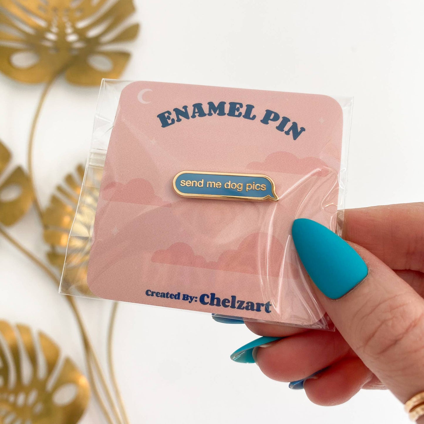 Dog Enamel Pin | Send Me Dog Pics Pin | Dog Accessories