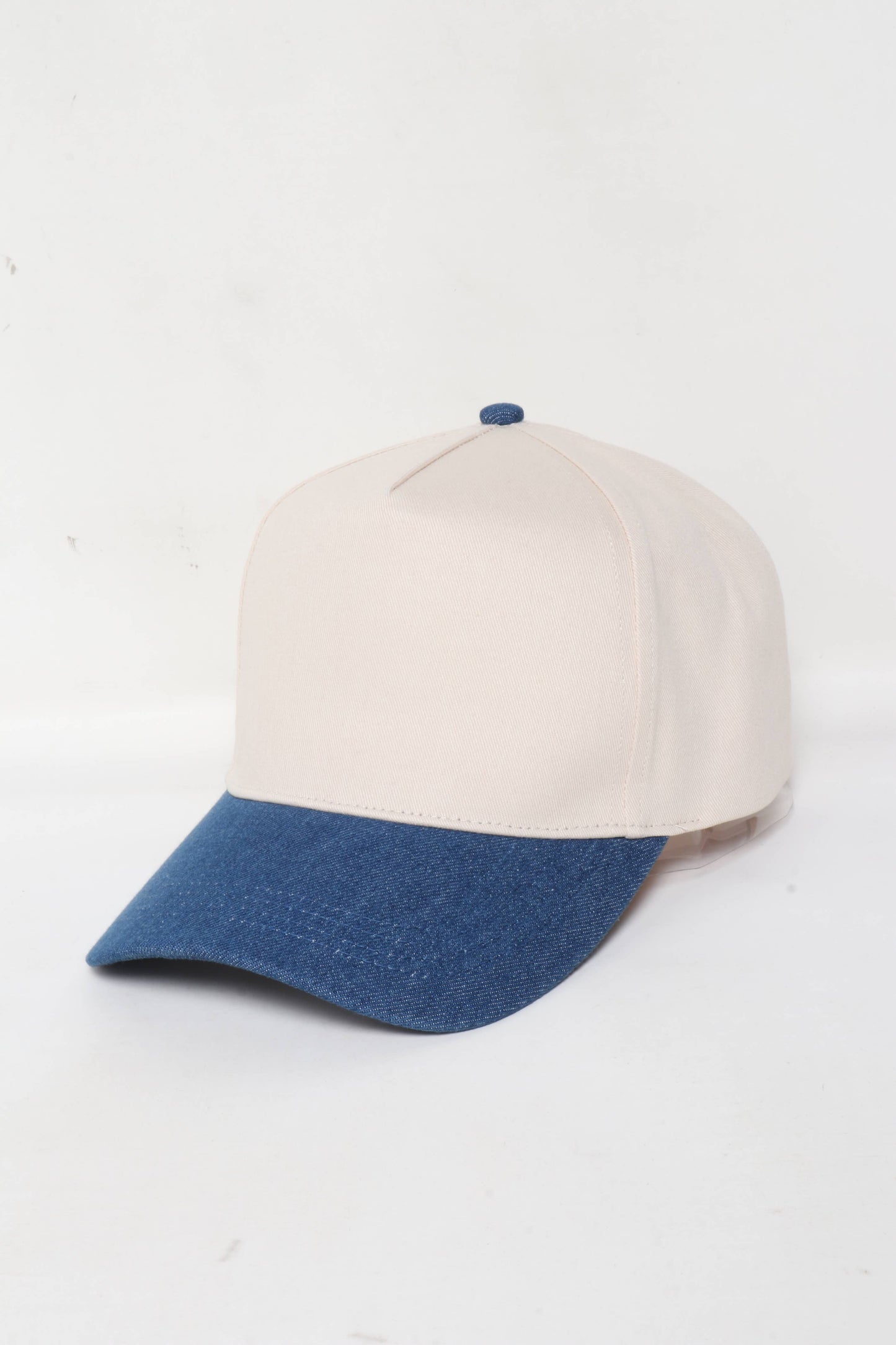 Two Tone Denim 5 Panel Baseball Cap