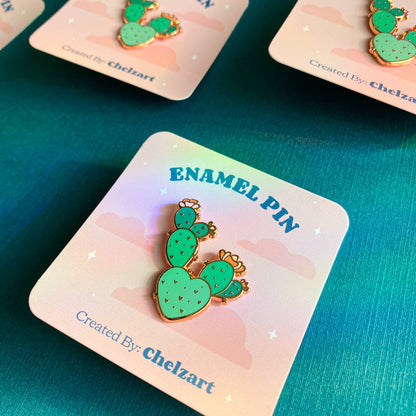 Prickly Pear Cactus Enamel Pin | Cactus Accessories