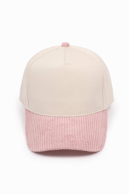 Corduroy Brim 5 Panel Baseball Cap
