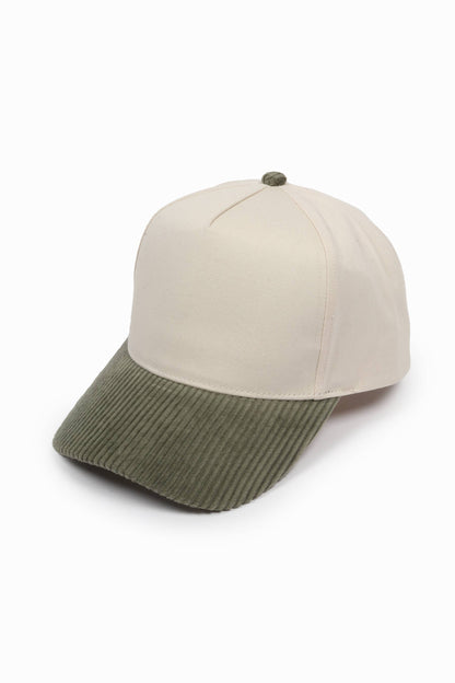 Corduroy Brim 5 Panel Baseball Cap