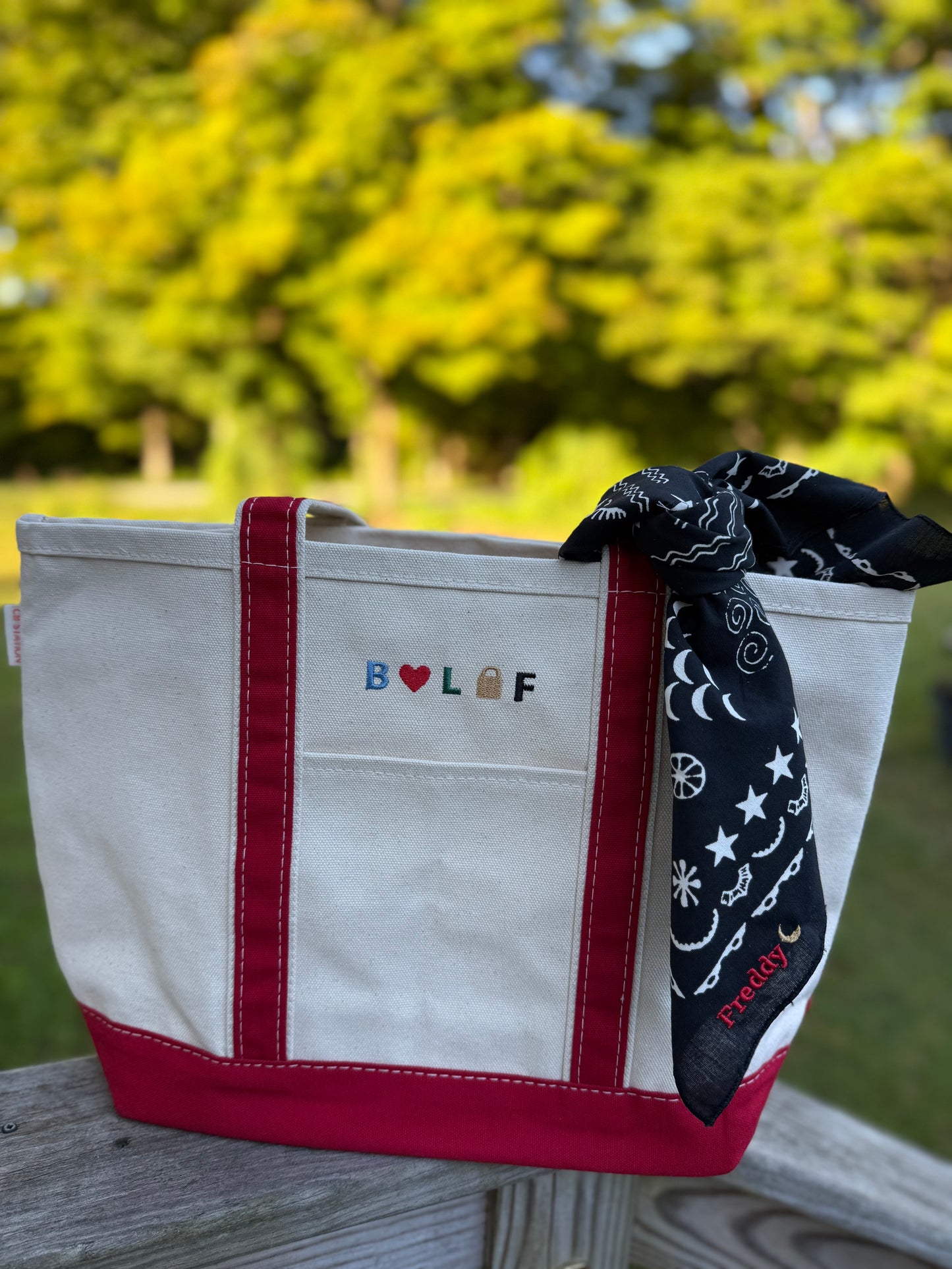 Custom Embroidered Bandana – Personalized for You or Your Bag