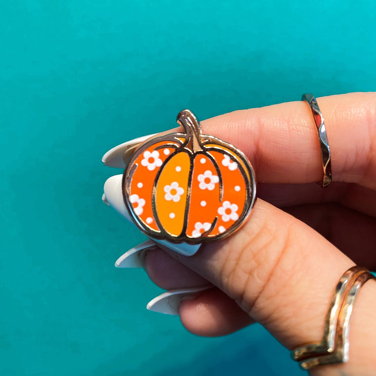 Pumpkin Enamel Pin | Pumpkin Accessories | Retro Gifts