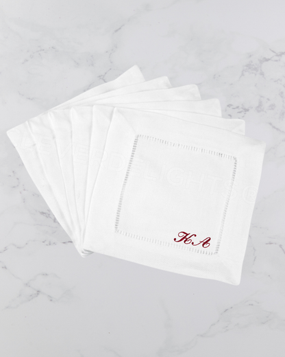 Custom Cocktail Napkins - Set of Four