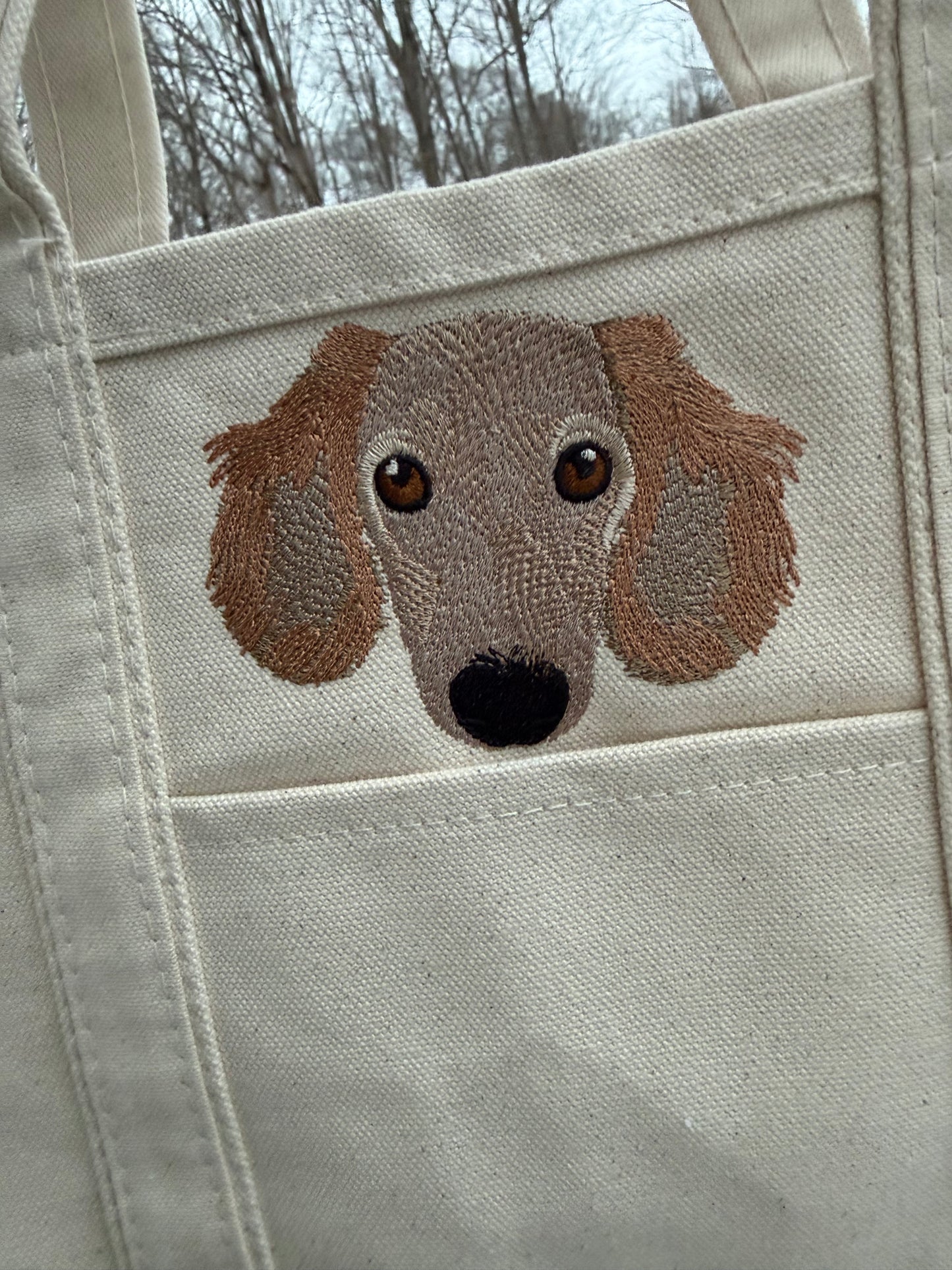 Custom Pet Portrait Canvas Tote