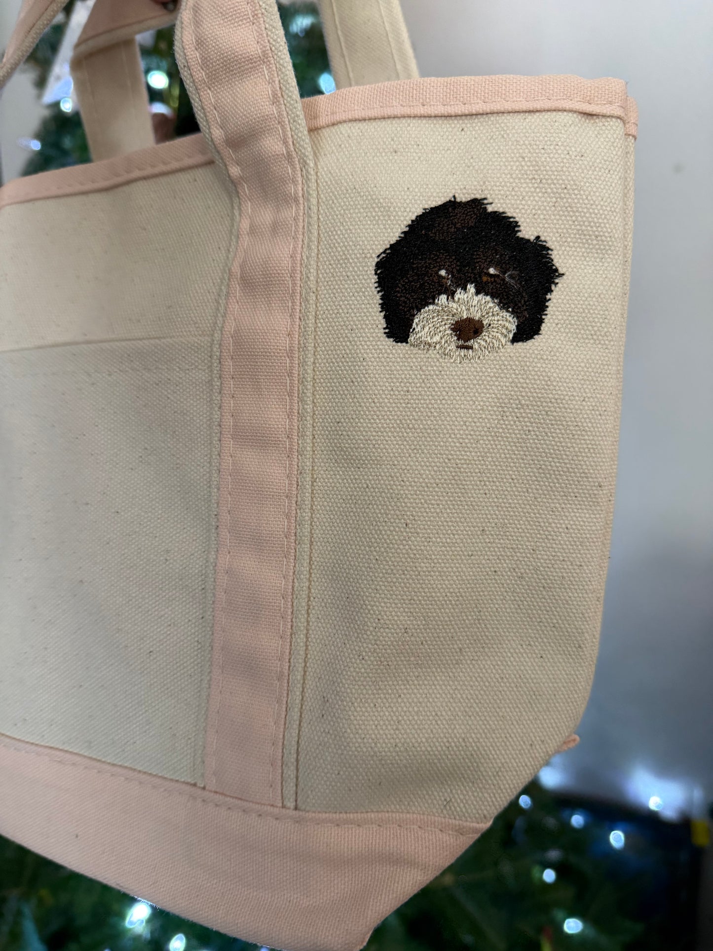 Custom Pet Portrait Canvas Tote