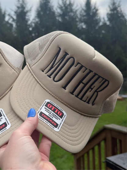 MOTHER Trucker Hat – Embroidered Foam Front Snapback | Multiple Colors