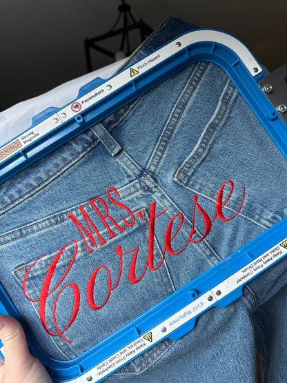 Custom Embroidered Jeans