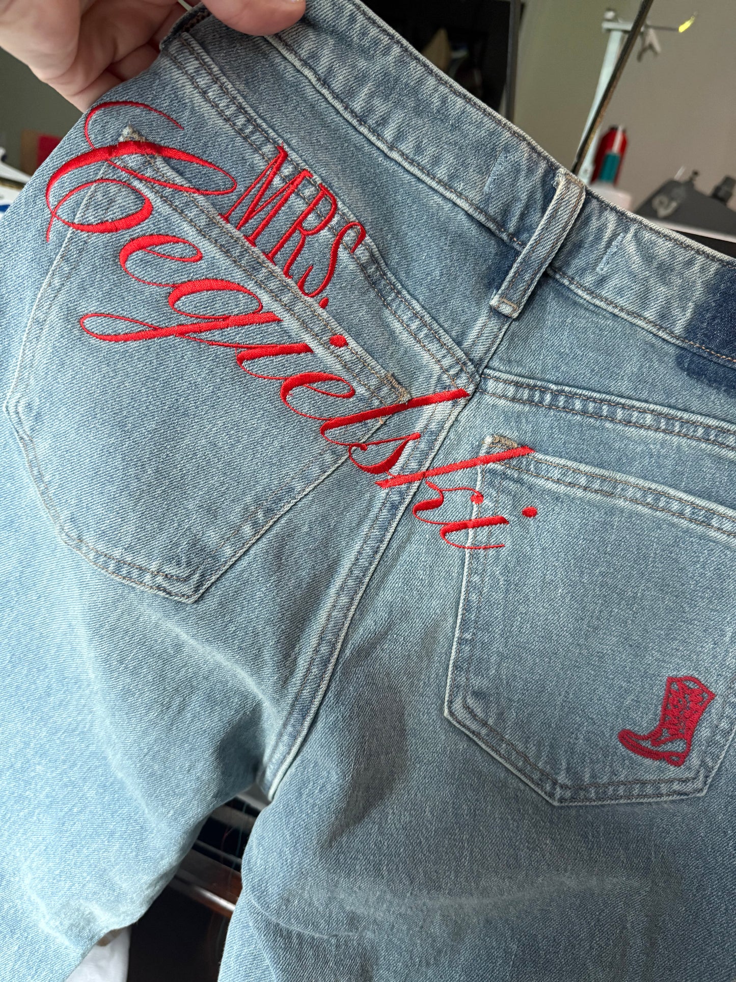Custom Embroidered Jeans