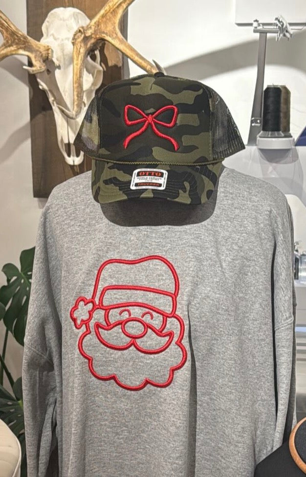 Embroidered Santa Sweatshirt