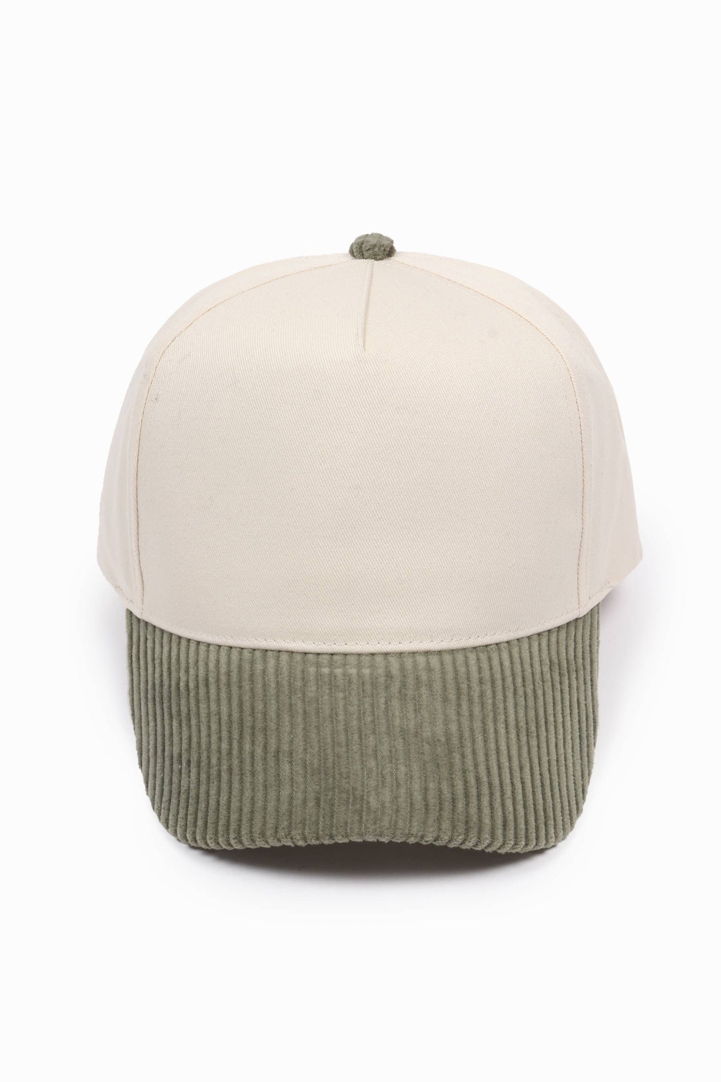 Corduroy Brim 5 Panel Baseball Cap