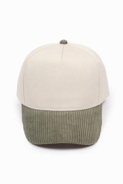 Corduroy Brim 5 Panel Baseball Cap