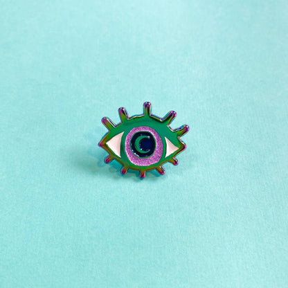 Eye Enamel Pin | Eyeball Gift Ideas | Colorful Evil Eye Pin