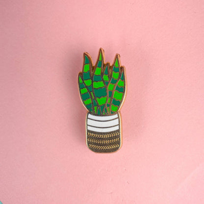 Snake Plant Enamel Pin | Plant Accessories | Plant Lover