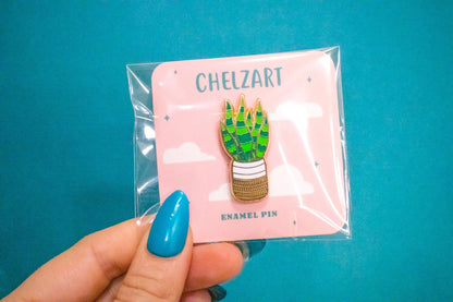 Snake Plant Enamel Pin | Plant Accessories | Plant Lover