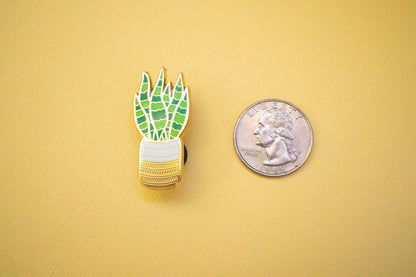 Snake Plant Enamel Pin | Plant Accessories | Plant Lover